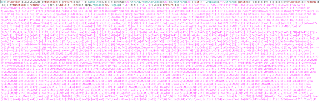 Verschlüsselter JavaScript-Quellcode
